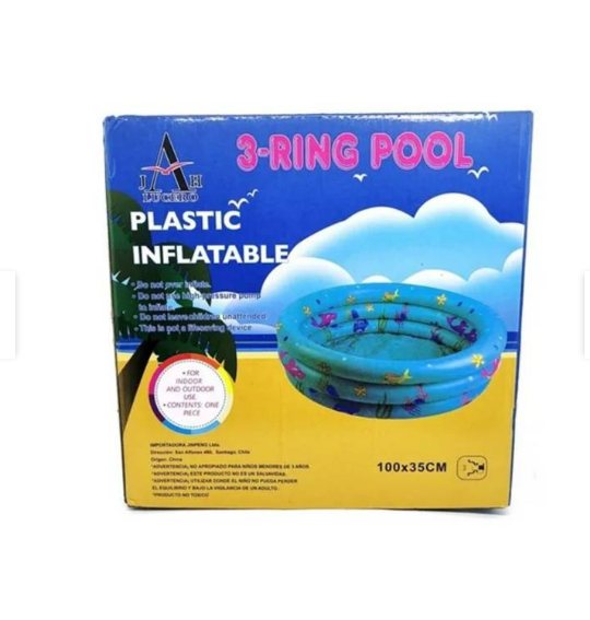 PISCINA CIRCULAR AZUL y ROSA 120 CM